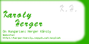 karoly herger business card